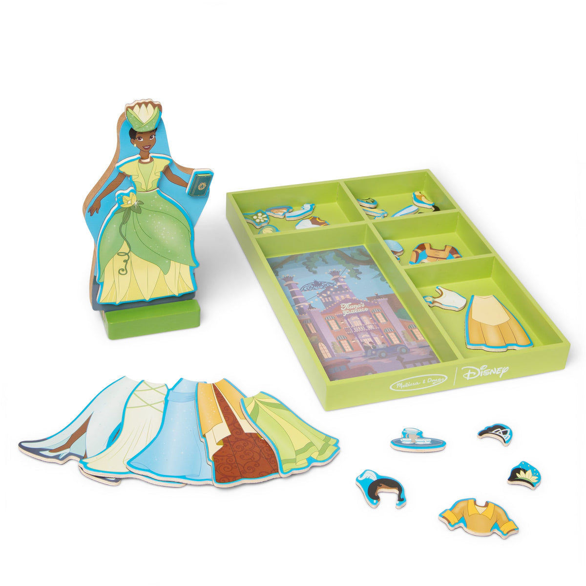 Disney Tiana Wooden Magnetic Dress-Up Play Set E5