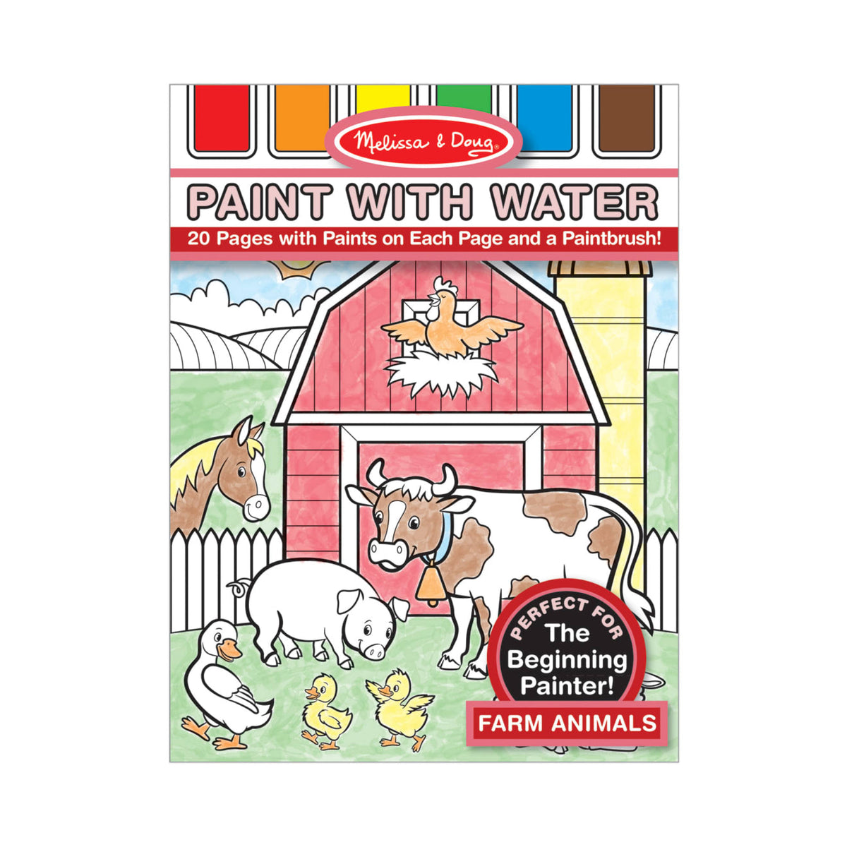 Farm Animals Paint with Water Kids' Art Pad L5