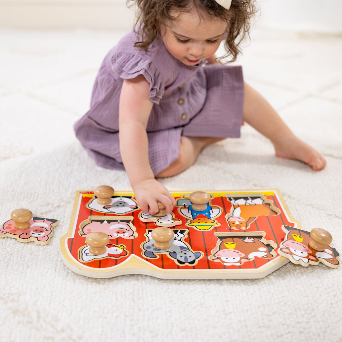 Farm Friends Jumbo Peg Puzzle - 8 Pieces U8