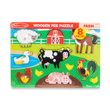 Farm Peg Puzzle - 8 pieces M8
