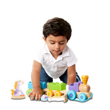 First Play Wooden Rocking Farm Animals Pull Train F3