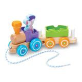 First Play Wooden Rocking Farm Animals Pull Train F3