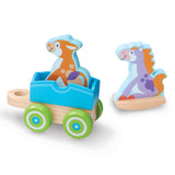 First Play Wooden Rocking Farm Animals Pull Train F3