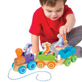 First Play Wooden Rocking Farm Animals Pull Train F3