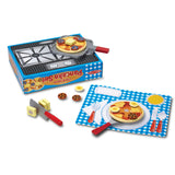 Flip & Serve Pancake Set - Wooden Play Food O1