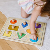 Geometric Shapes Deluxe Jumbo Peg Puzzle - 8 Pieces F2