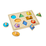 Geometric Shapes Deluxe Jumbo Peg Puzzle - 8 Pieces O9