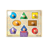 Geometric Shapes Deluxe Jumbo Peg Puzzle - 8 Pieces O9