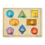 Geometric Shapes Deluxe Jumbo Peg Puzzle - 8 Pieces O9