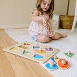 Geometric Shapes Deluxe Jumbo Peg Puzzle - 8 Pieces O9