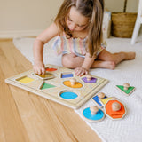 Geometric Shapes Deluxe Jumbo Peg Puzzle - 8 Pieces O9