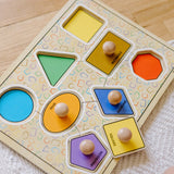 Geometric Shapes Deluxe Jumbo Peg Puzzle - 8 Pieces O9
