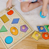 Geometric Shapes Deluxe Jumbo Peg Puzzle - 8 Pieces O9