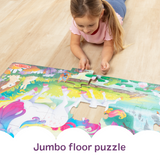 Glow-in-the-Dark Unicorn Floor Puzzle - 48 Pieces L1