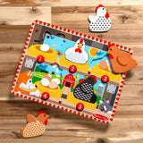 Happy Hens Push to Pop Puzzle B5