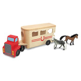 Horse Carrier Wooden Vehicles Play Set T0