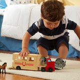 Horse Carrier Wooden Vehicles Play Set T0