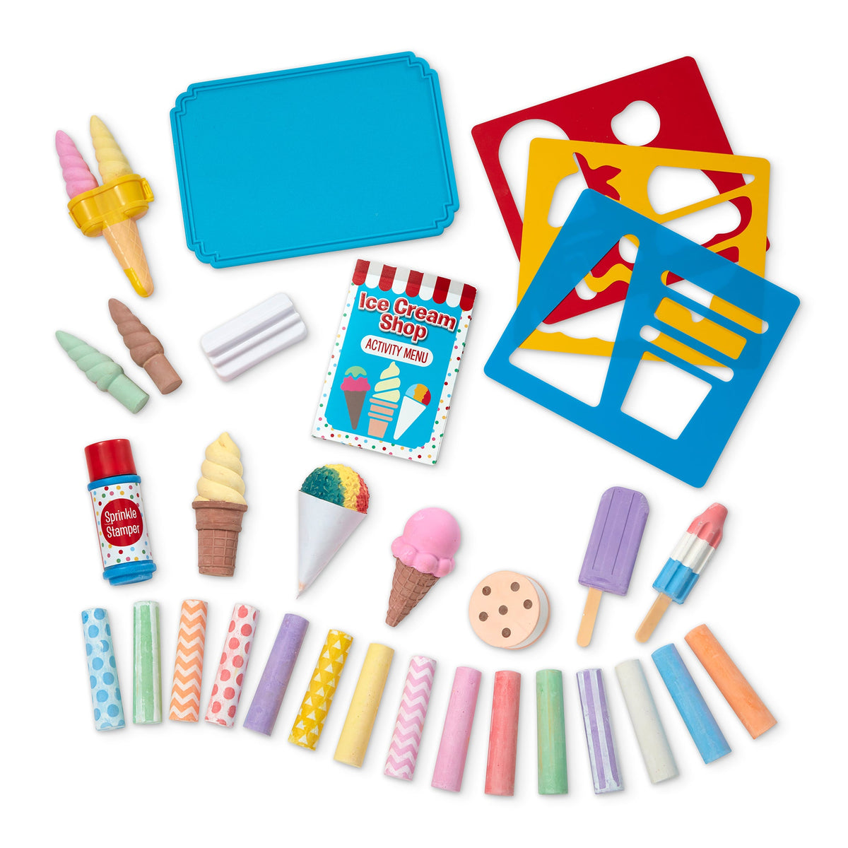 Ice Cream Shop Chalk Play Set X5