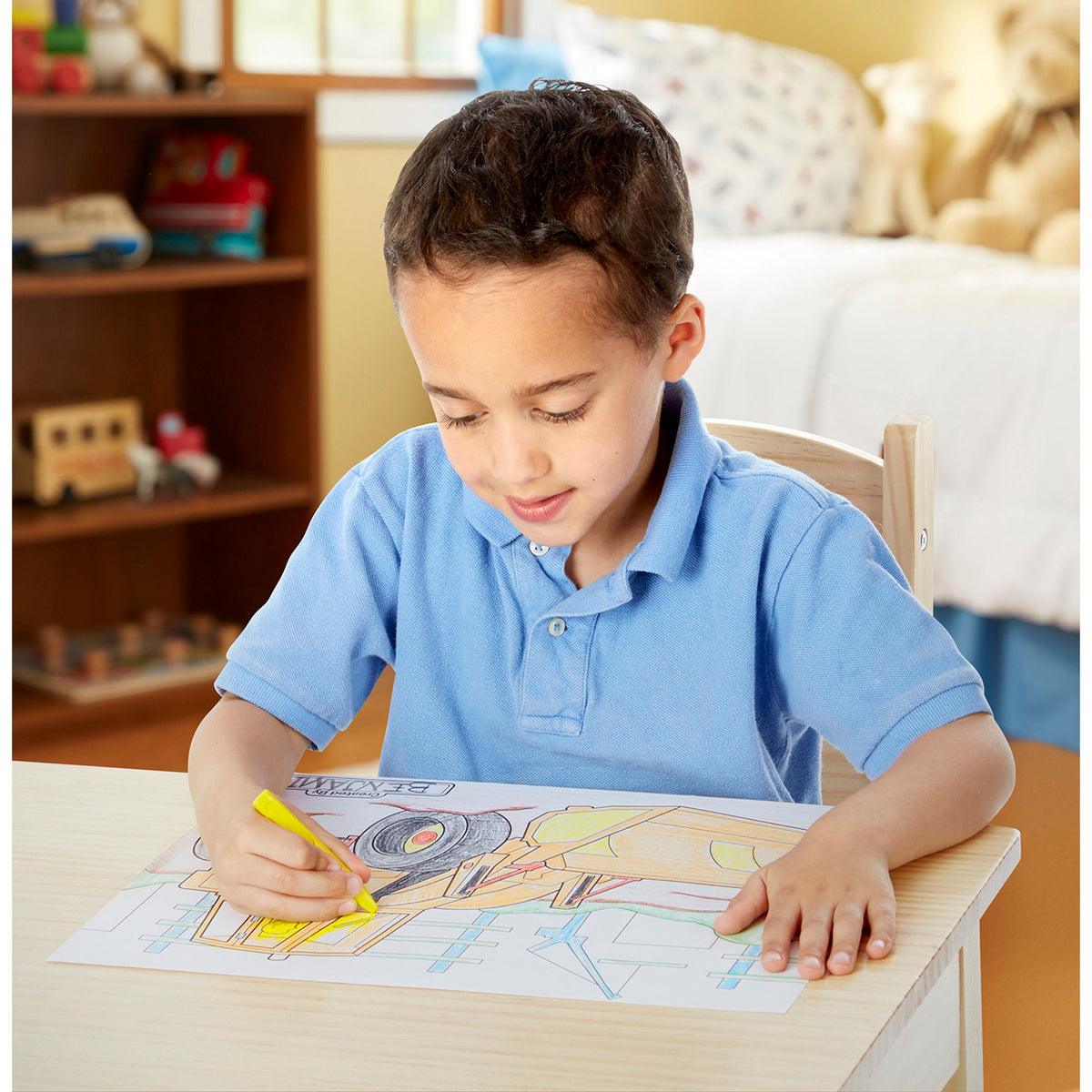 Jumbo 50-Page Kids' Coloring Pad - Space, Sharks, Sports, and More N1
