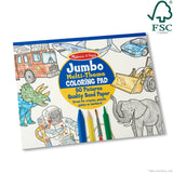 Jumbo 50-Page Kids' Coloring Pad - Space, Sharks, Sports, and More N1