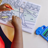 Jumbo 50-Page Kids' Coloring Pad - Space, Sharks, Sports, and More N1