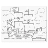 Jumbo 50-Page Kids' Coloring Pad - Space, Sharks, Sports, and More N1