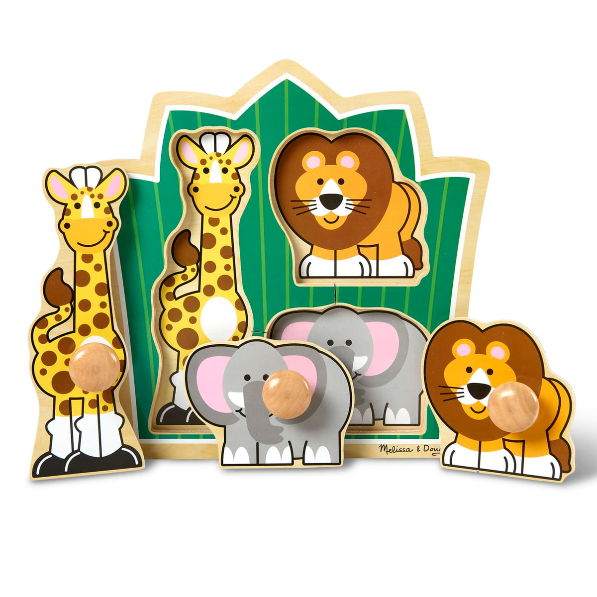 Jungle Friends Jumbo Knob Puzzle - 3 Pieces B4