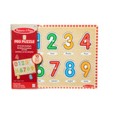 Lift & See Numbers Peg Puzzle - 10 Pieces Q4