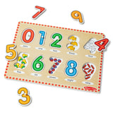 Lift & See Numbers Peg Puzzle - 10 Pieces Q4