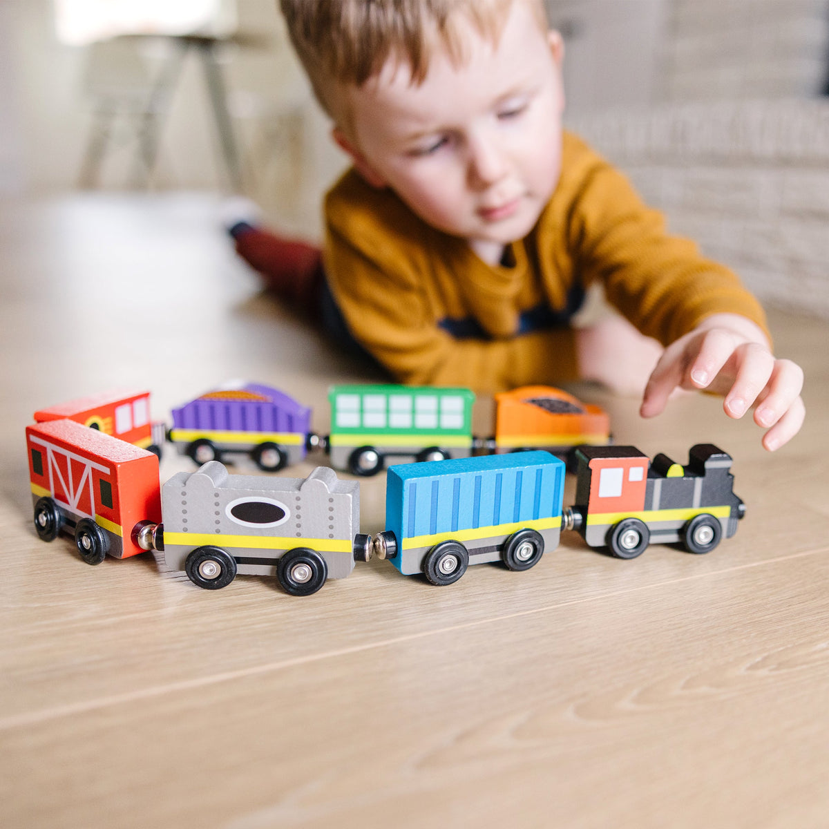 Magnetic Wooden Train Cars Z7