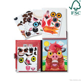 Make-a-Face – Farm Reusable Sticker Pad – On the Go Travel Activity O7