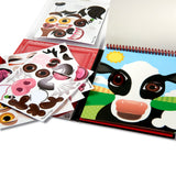 Make-a-Face – Farm Reusable Sticker Pad – On the Go Travel Activity O7