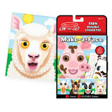 Make-A-Face Reusable Sticker Pad 3-Pack: Safari, Farm, Pets W4