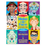 Make-a-Face Sticker Pad - Crazy Characters W8