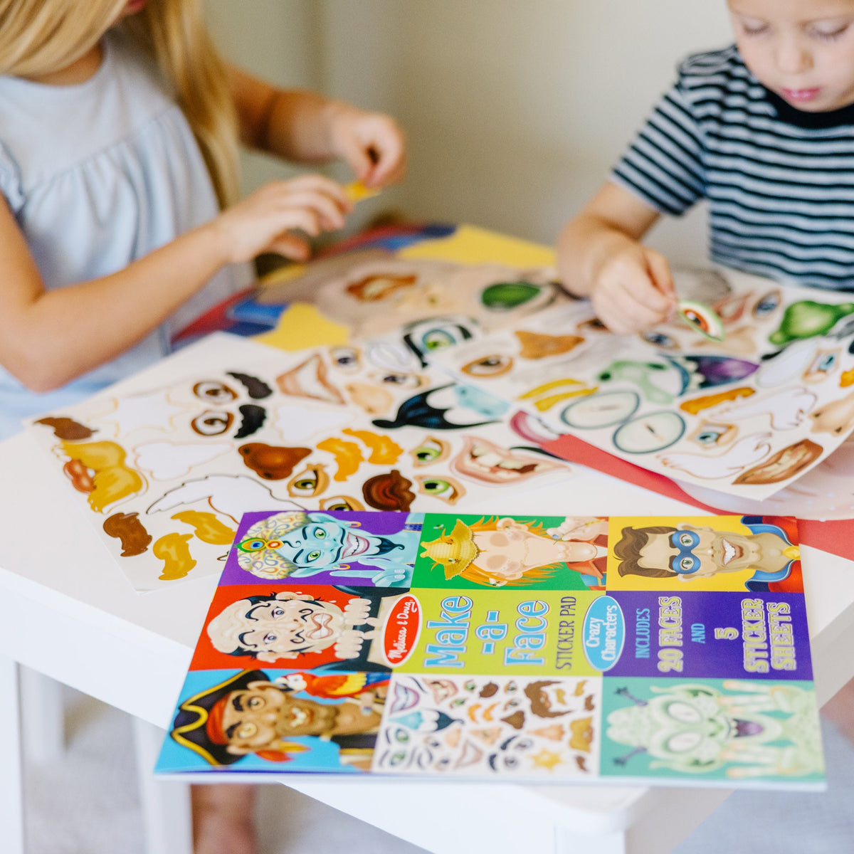 Make-a-Face Sticker Pad - Crazy Characters W8