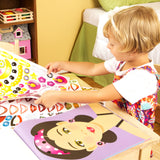 Make-a-Face Sticker Pad - Fashion Faces D7