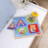 Ms. Rachel™ Wooden Peek-a-Boo Jumbo Peg Puzzle – 4 Pieces K0