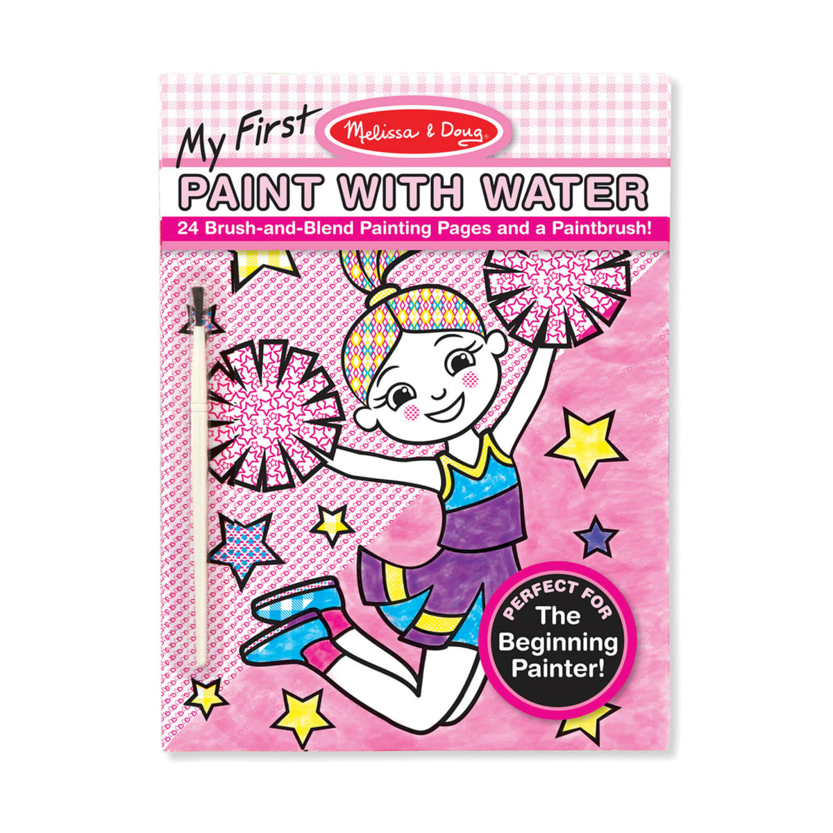 My First Paint With Water Kids' Art Pad With Paintbrush - Cheerleaders, Flowers, Fairies, and More A1