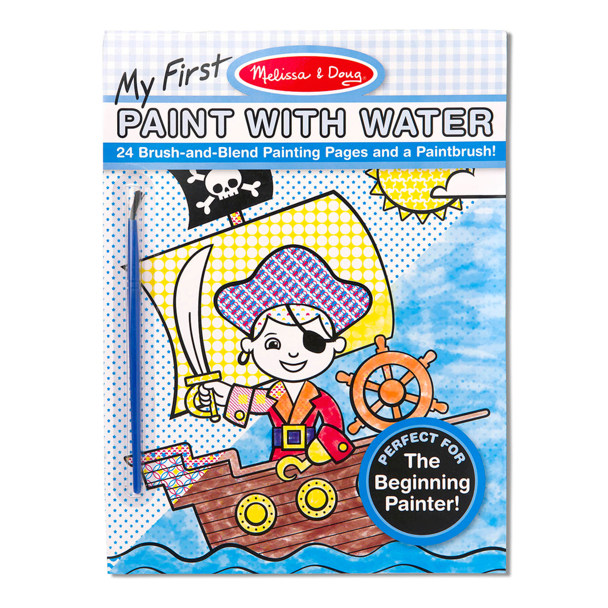 My First Paint With Water Kids' Art Pad With Paintbrush - Pirates, Space, Construction, and More R8
