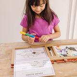 Natural Play: Play, Draw, Create Reusable Drawing & Magnet Kit – Dinosaurs M3