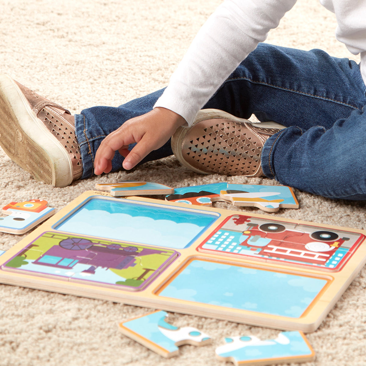 Natural Play Wooden Puzzle: Ready, Set, Go G0