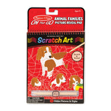 On the Go Scratch Art Color Reveal Pad - Animal Families A6