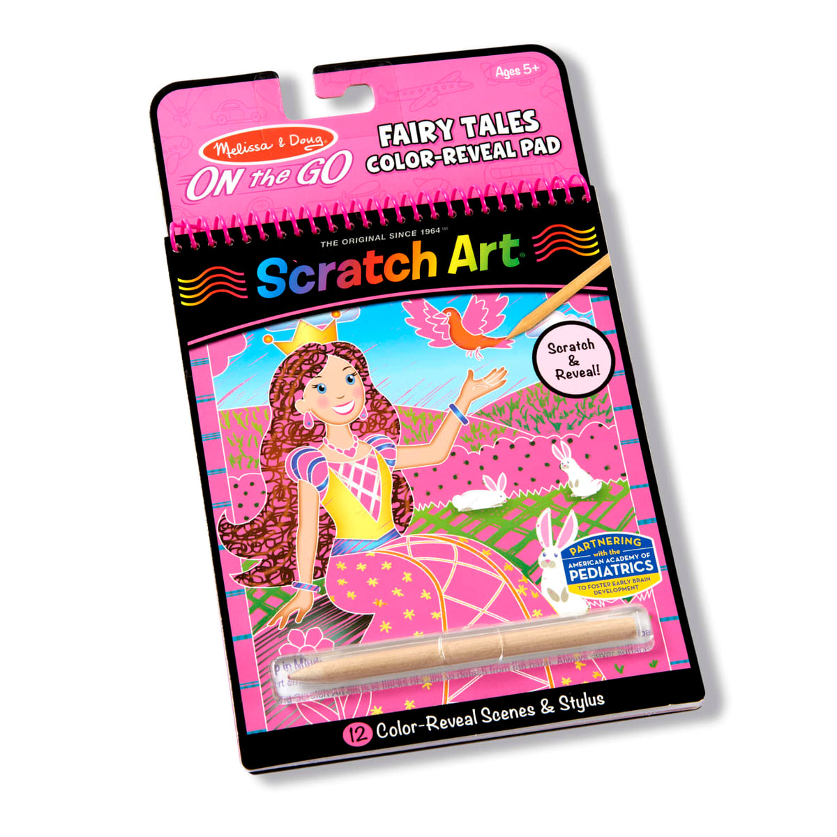 On the Go Scratch Art Color Reveal Pad - Fairy Tales G3