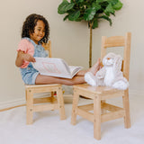 Pair of Solid Wood Chairs 2-Piece Set M1
