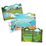 Puffy Sticker Play Set 3-Pack: Safari, Dinosaur, Ocean N6