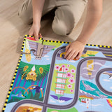 Race Around the World Tracks Floor Puzzle - 48 Pieces F0