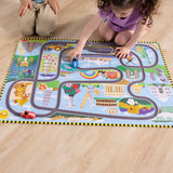 Race Around the World Tracks Floor Puzzle - 48 Pieces F0