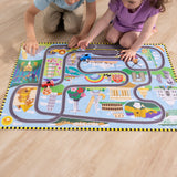 Race Around the World Tracks Floor Puzzle - 48 Pieces F0