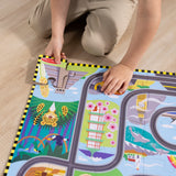Race Around the World Tracks Floor Puzzle - 48 Pieces F0