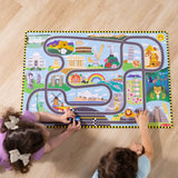 Race Around the World Tracks Floor Puzzle - 48 Pieces F0